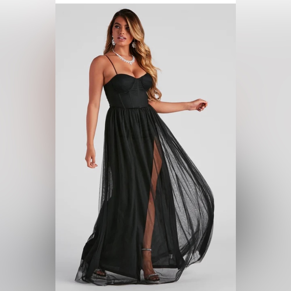 Estelle Formal High Slit A-Line Dress